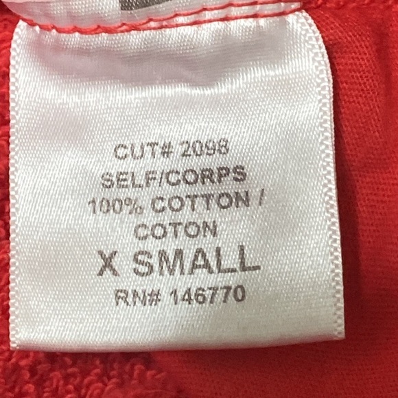 Re/Done Red Pockets High Rise Elastic Drawstring Waist Jogger Pants Size XS - Picture 7 of 8